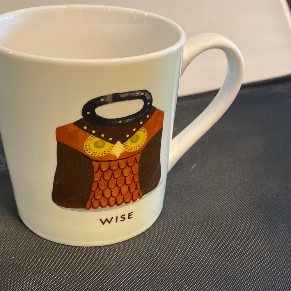 White Wise Owl Mug Kate spade